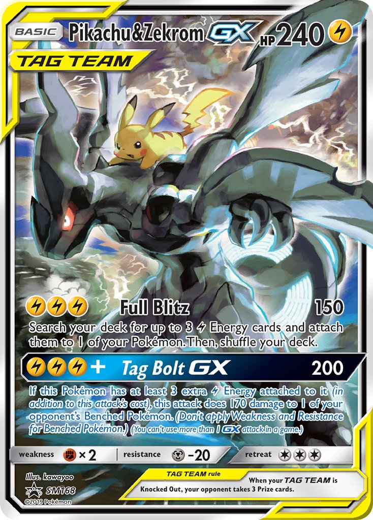 Pikachu & Zekrom GX (SM168) [Sun & Moon: Black Star Promos] | North Game Den