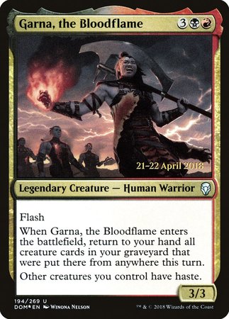 Garna, the Bloodflame [Dominaria Promos] | North Game Den