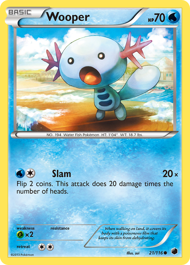Wooper (21/116) [Black & White: Plasma Freeze] | North Game Den