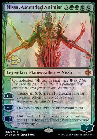 Nissa, Ascended Animist [Phyrexia: All Will Be One Prerelease Promos] | North Game Den