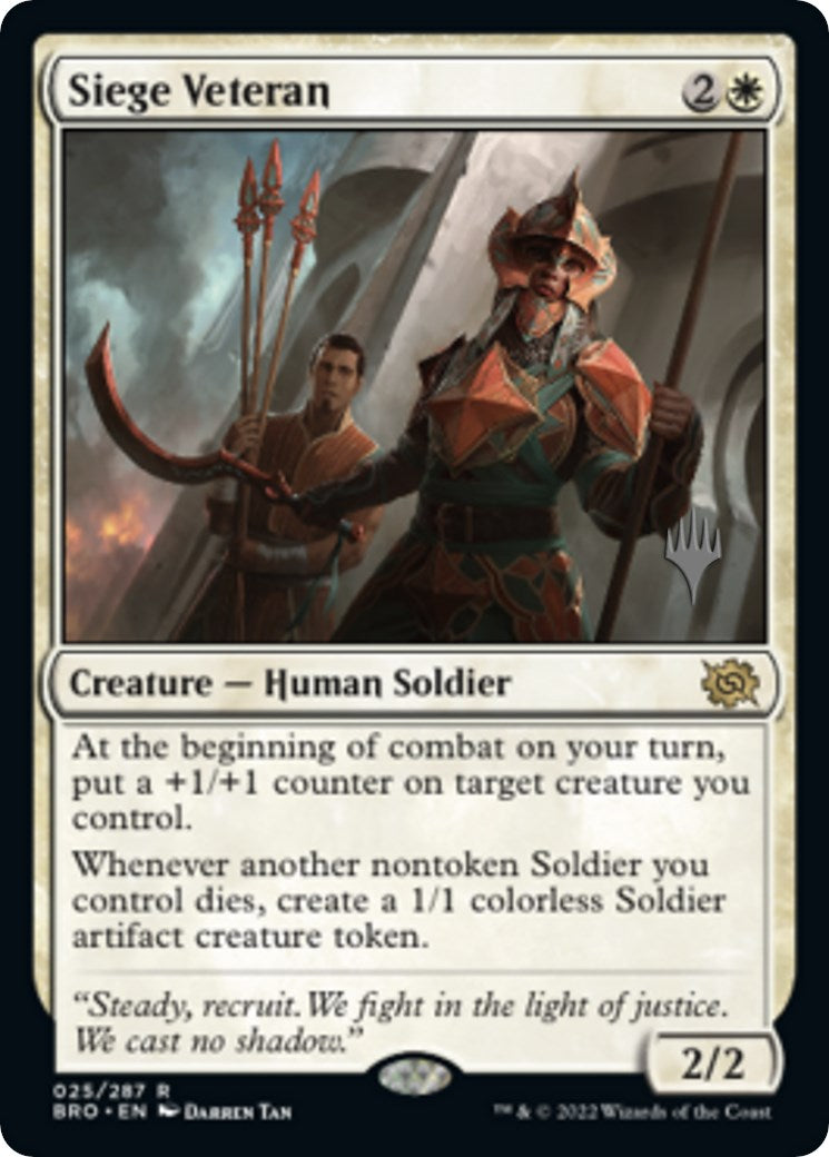 Siege Veteran (Promo Pack) [The Brothers' War Promos] | North Game Den