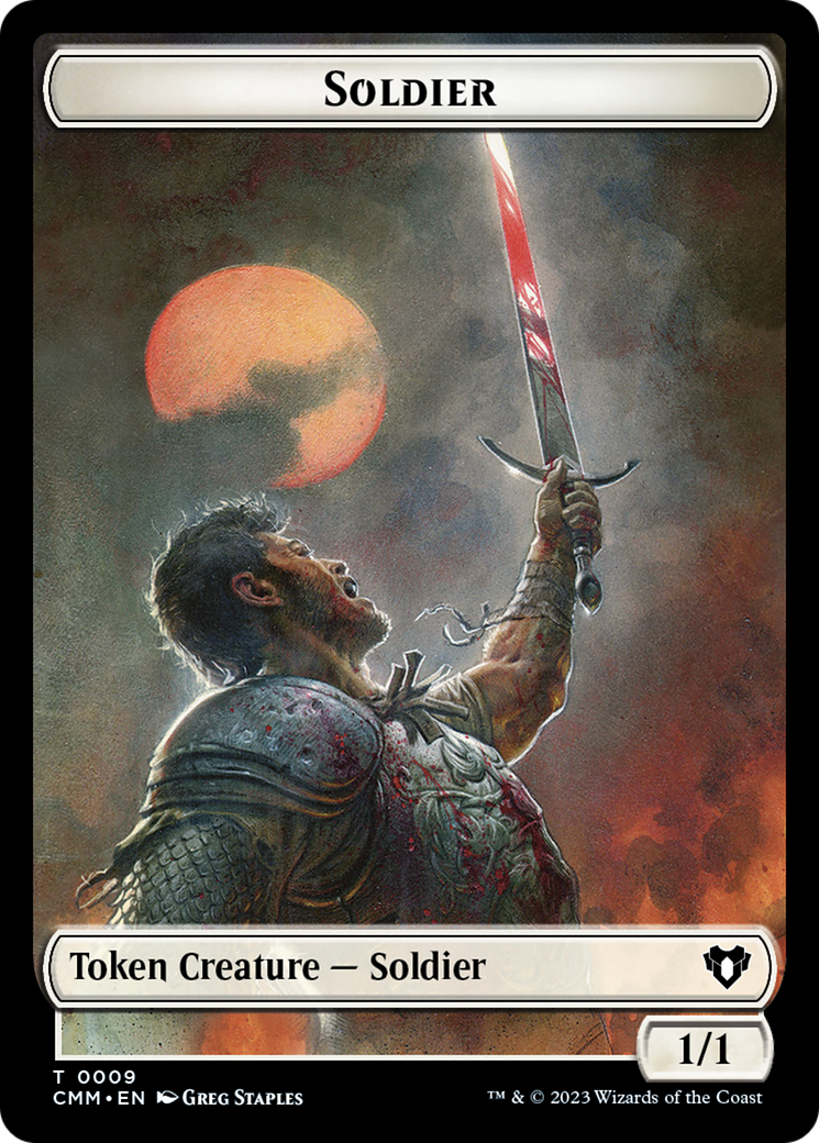 Copy (54) // Human Soldier Double-Sided Token [Commander Masters Tokens] | North Game Den