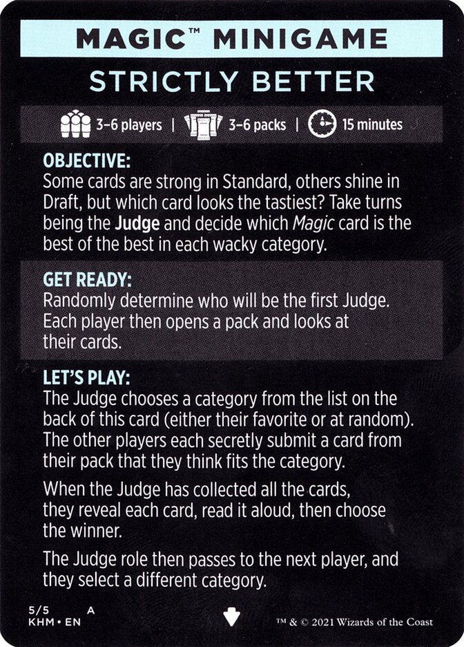 Strictly Better (Magic Minigame) [Kaldheim Minigame] | North Game Den