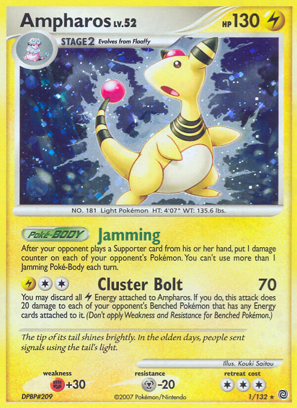 Ampharos (1/132) (Theme Deck Exclusive) [Diamond & Pearl: Secret Wonders] | North Game Den