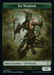 Elf Warrior // Wurm Double-sided Token [Streets of New Capenna Commander Tokens] | North Game Den