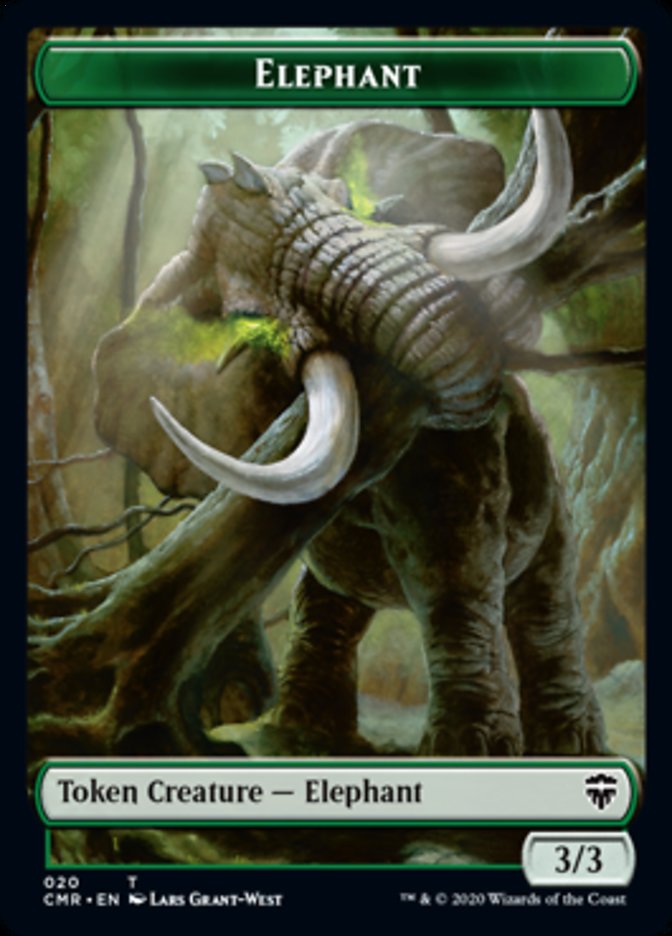 Beast (19) // Elephant Token [Commander Legends Tokens] | North Game Den