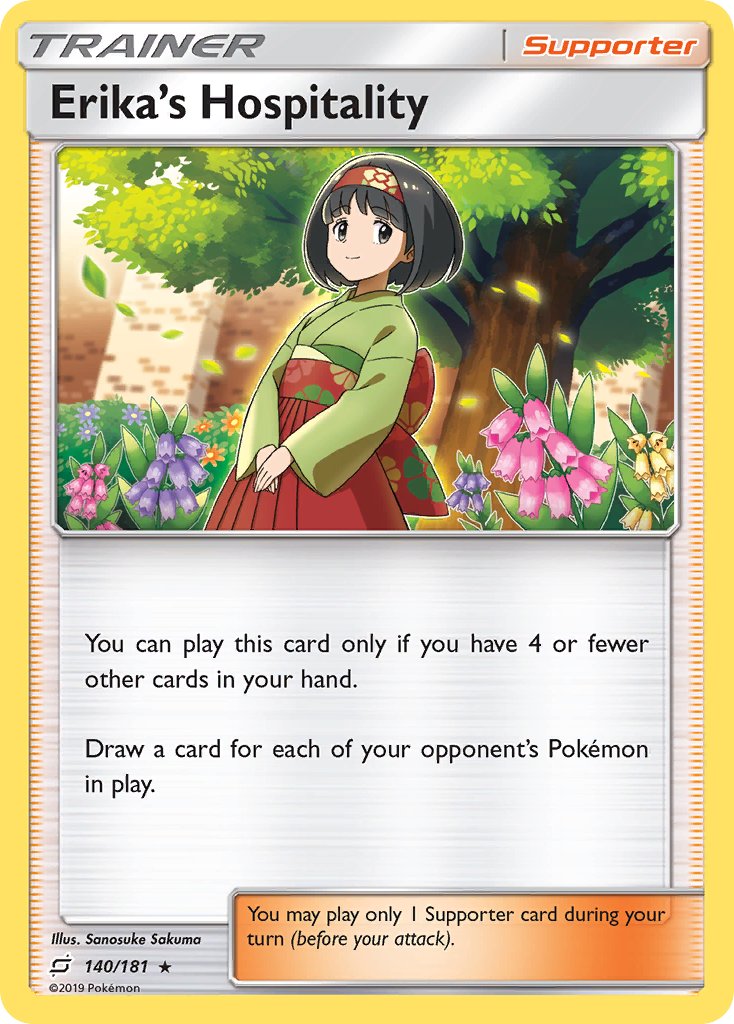 Erika's Hospitality (140/181) (Theme Deck Exclusive) [Sun & Moon: Team Up] | North Game Den