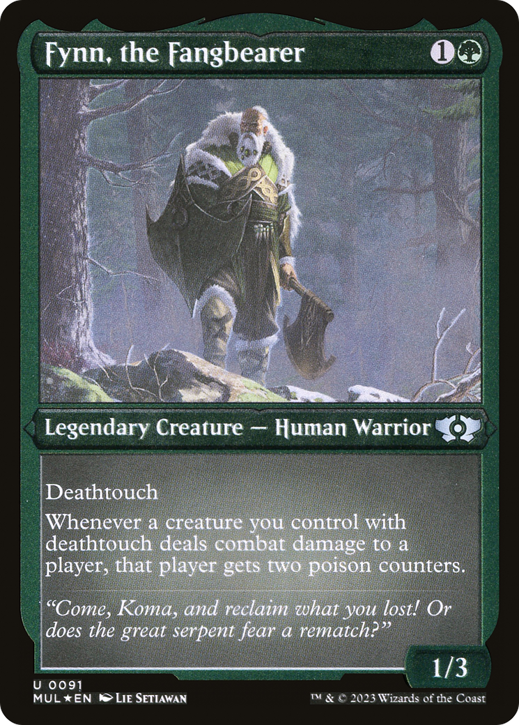 Fynn, the Fangbearer (Foil Etched) [Multiverse Legends] | North Game Den