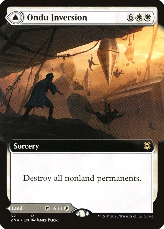 Ondu Inversion // Ondu Skyruins (Extended Art) [Zendikar Rising] | North Game Den