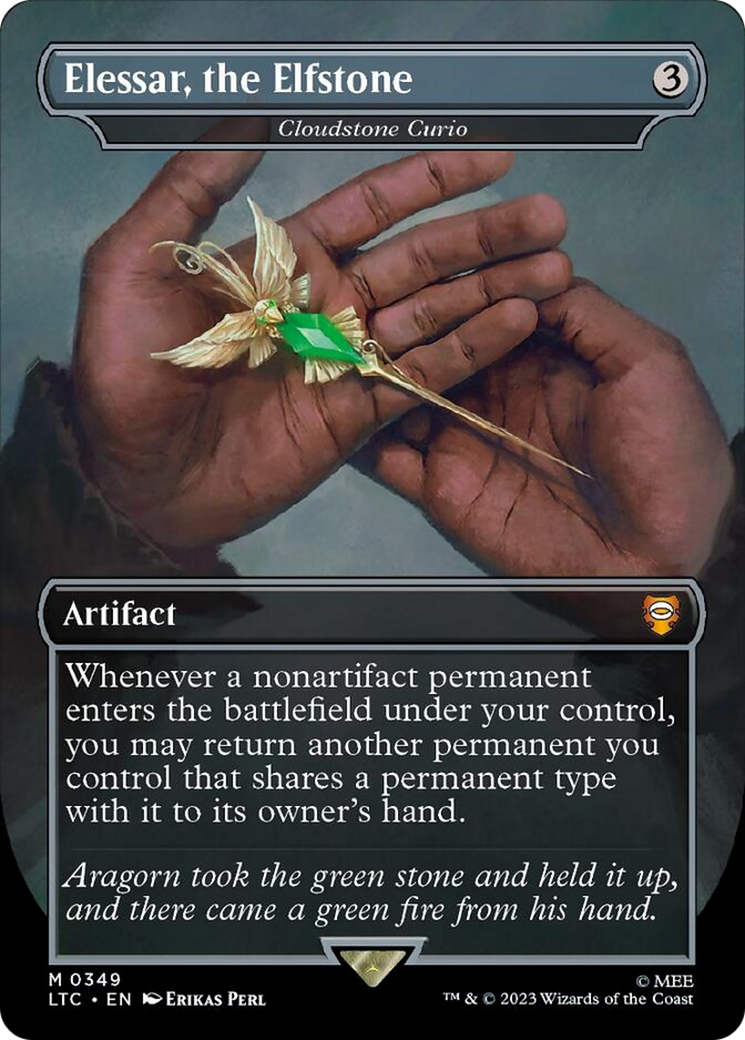 Elessar, the Elfstone - Cloudstone Curio (Surge Foil) [The Lord of the Rings: Tales of Middle-Earth Commander] | North Game Den