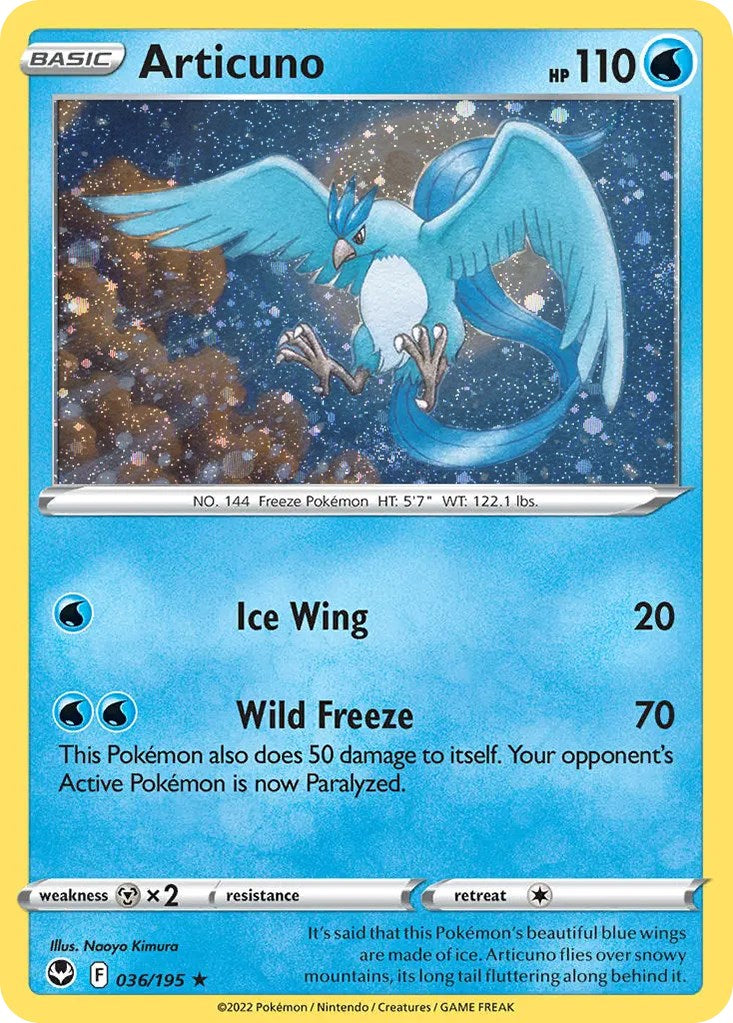 Articuno (036/195) (Cosmos Holo) [Sword & Shield: Base Set] | North Game Den