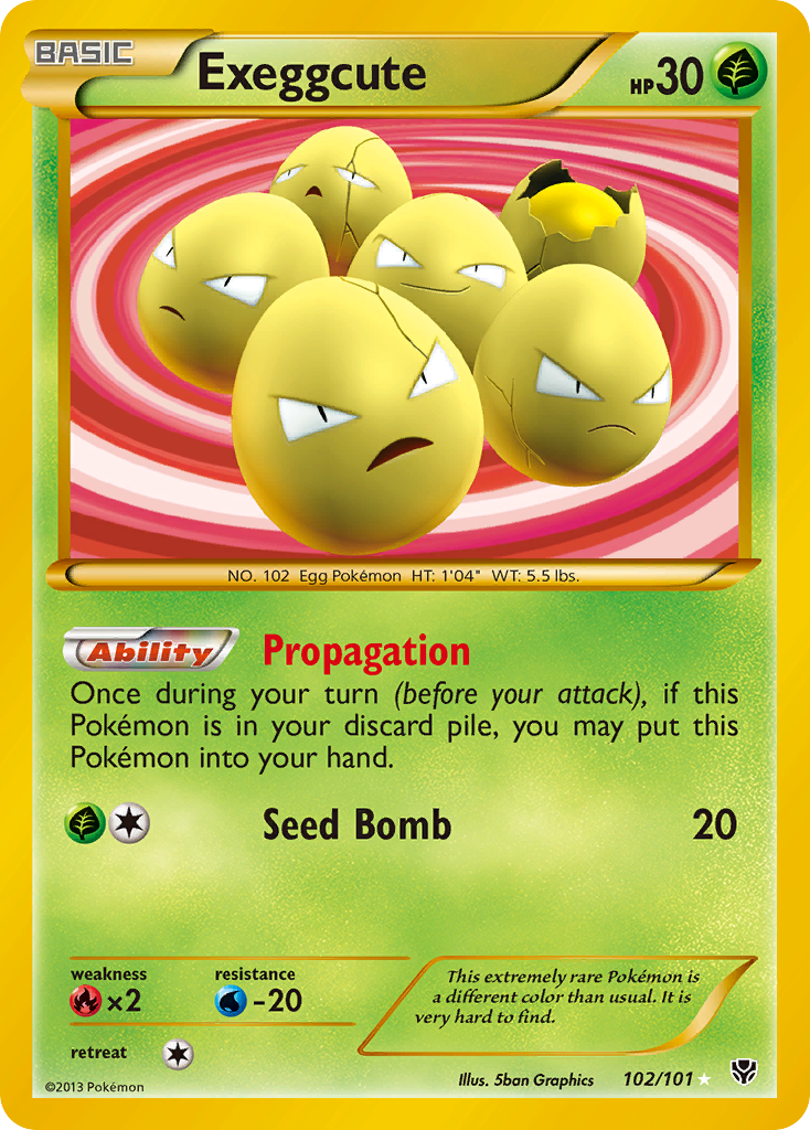 Exeggcute (102/101) [Black & White: Plasma Blast] | North Game Den