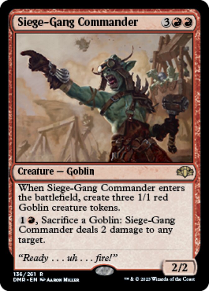 Siege-Gang Commander [Dominaria Remastered] | North Game Den