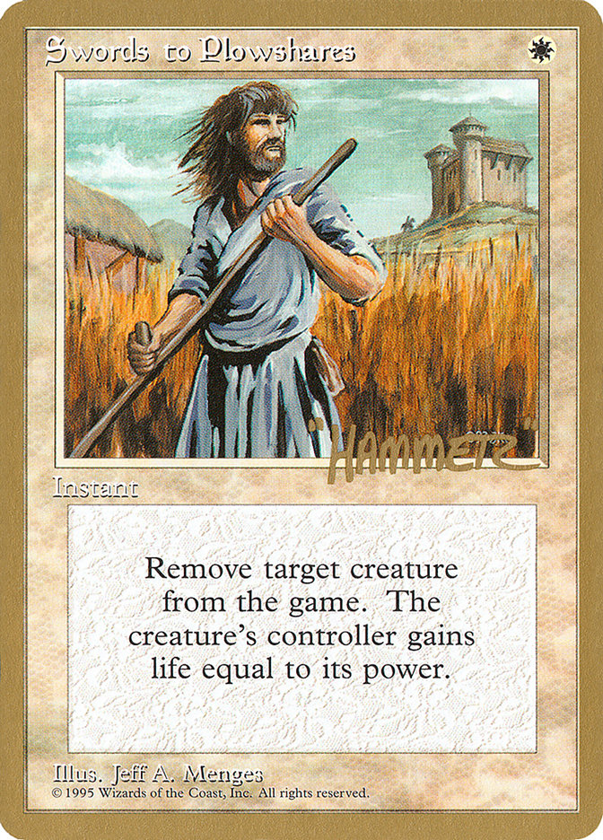 Swords to Plowshares (Shawn "Hammer" Regnier) [Pro Tour Collector Set] | North Game Den