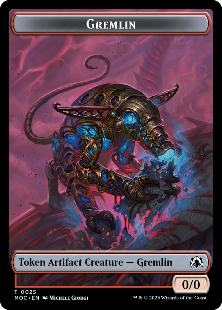 Treasure // Gremlin Double-Sided Token [March of the Machine Commander Tokens] | North Game Den