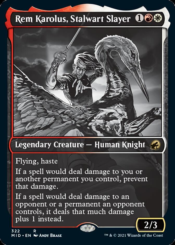 Rem Karolus, Stalwart Slayer (Showcase Eternal Night) [Innistrad: Midnight Hunt] | North Game Den
