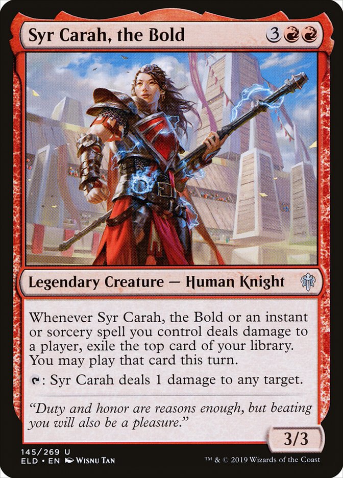 Syr Carah, the Bold [Throne of Eldraine] | North Game Den