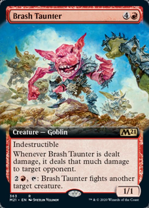 Brash Taunter (Extended Art) [Core Set 2021] | North Game Den