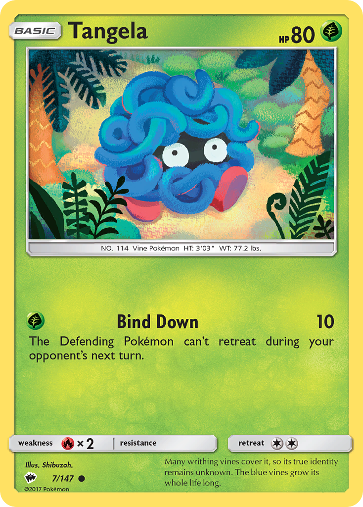 Tangela (7/147) [Sun & Moon: Burning Shadows] | North Game Den