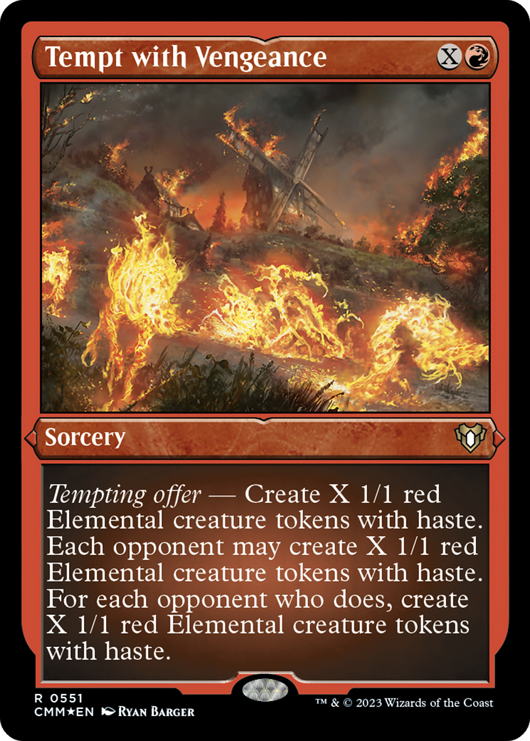 Tempt with Vengeance (Foil Etched) [Commander Masters] | North Game Den