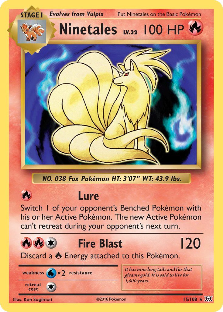 Ninetales (15/108) (Theme Deck Exclusive) [XY: Evolutions] | North Game Den