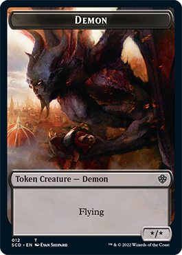 Demon // Demon Double-Sided Token [Starter Commander Decks] | North Game Den