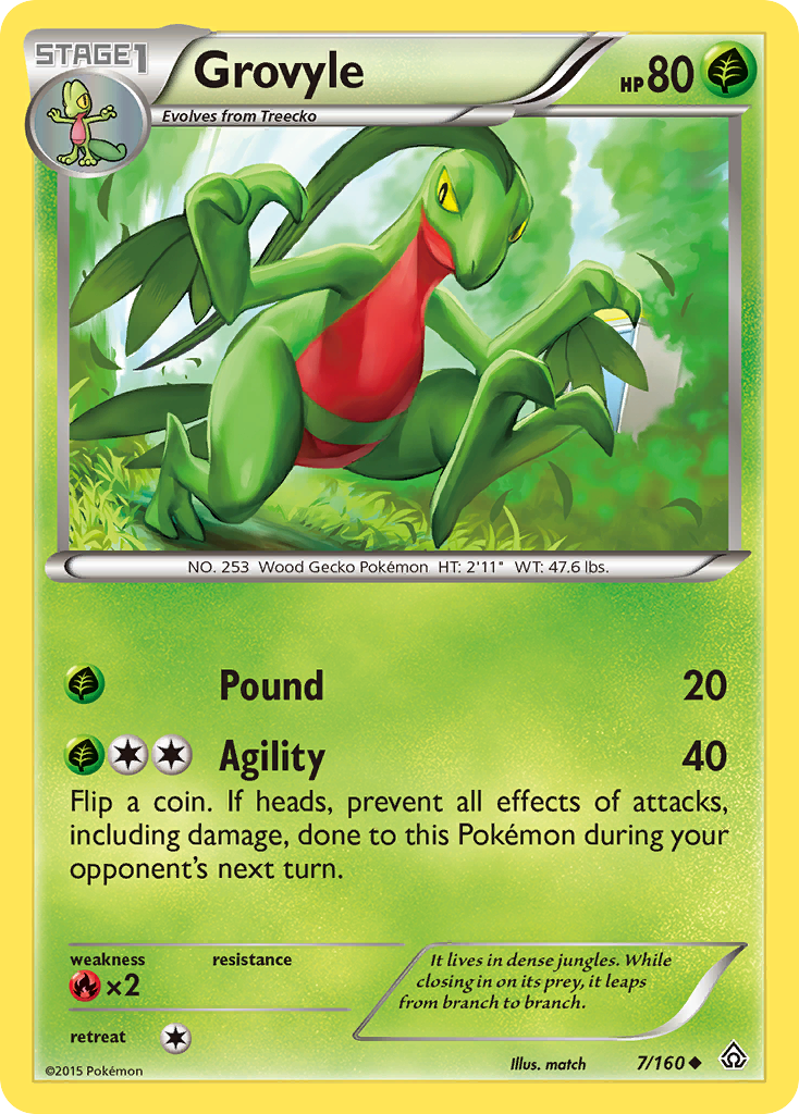 Grovyle (7/160) [XY: Primal Clash] | North Game Den