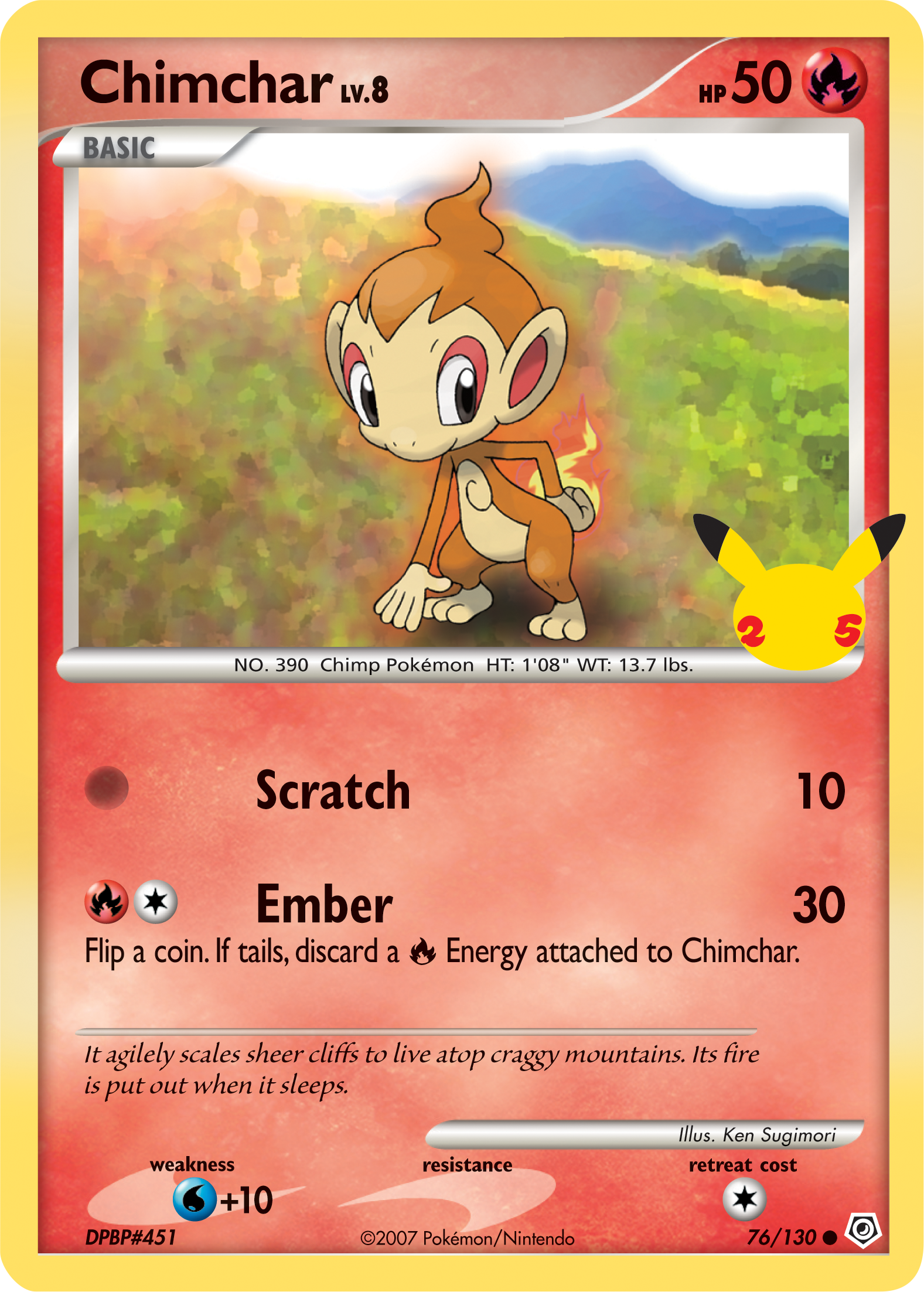 Chimchar (76/130) [First Partner Pack] | North Game Den