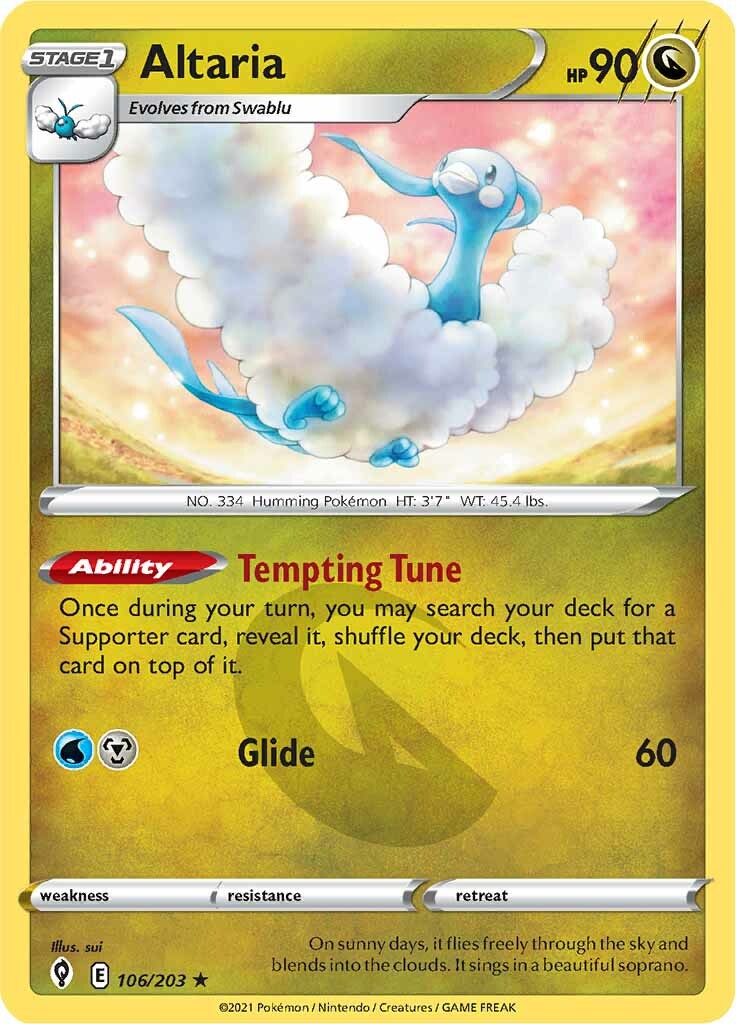 Altaria (106/203) [Sword & Shield: Evolving Skies] | North Game Den