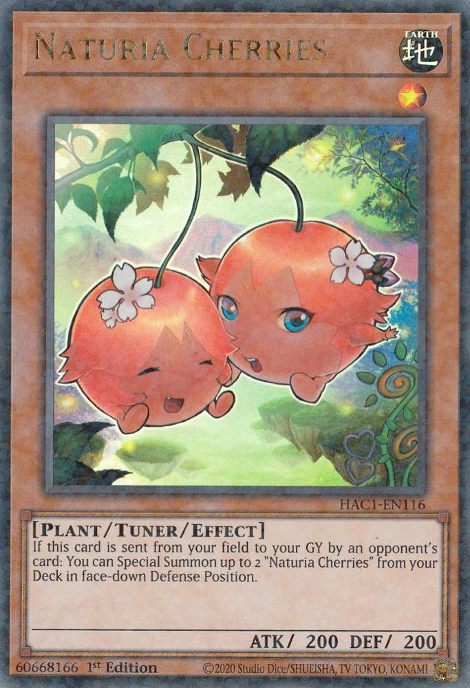 Naturia Cherries (Duel Terminal) [HAC1-EN116] Parallel Rare | North Game Den