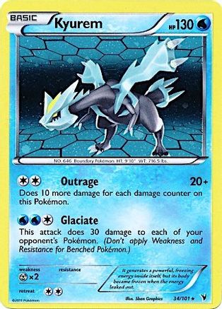 Kyurem (34/101) (Cosmos Holo) [Black & White: Noble Victories] | North Game Den