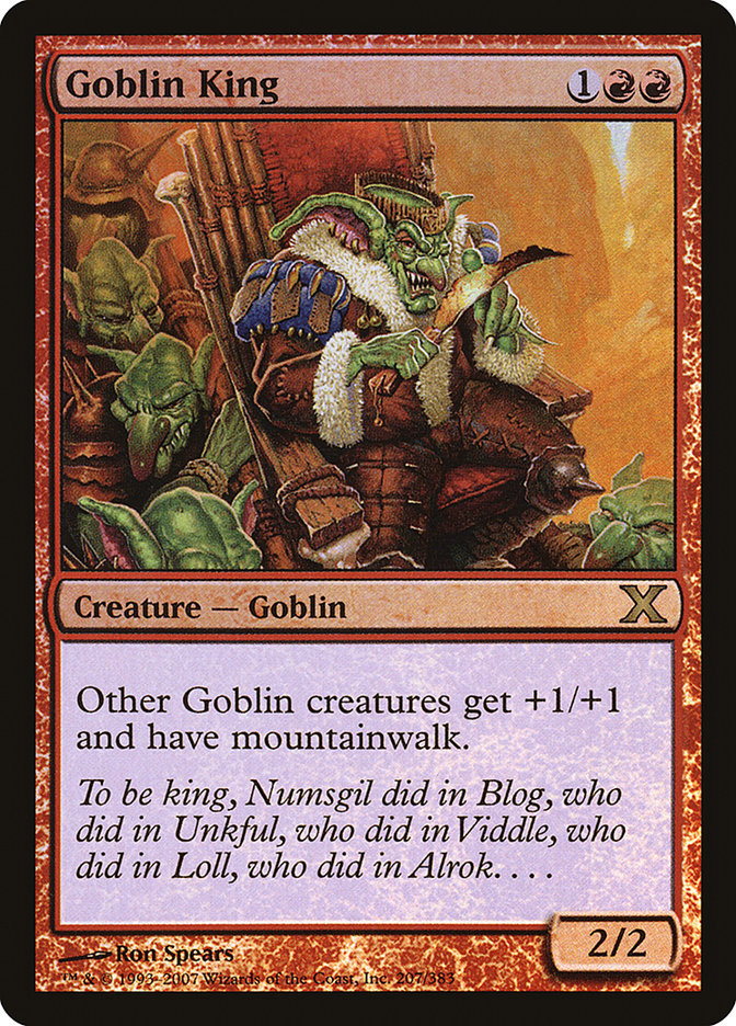 Goblin King (Premium Foil) [Tenth Edition] | North Game Den