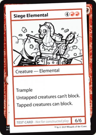 Siege Elemental (2021 Edition) [Mystery Booster Playtest Cards] | North Game Den