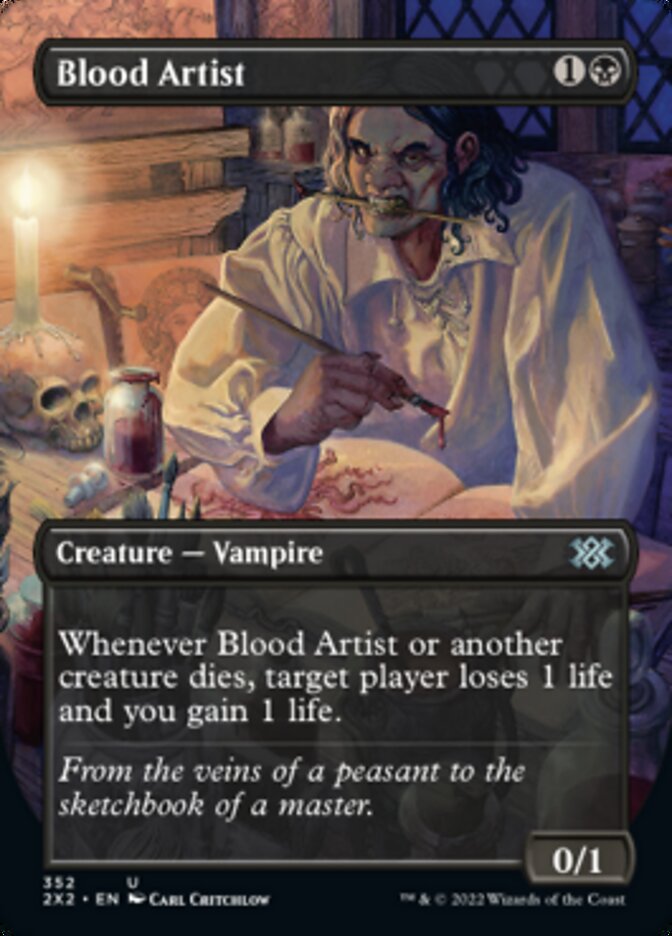 Blood Artist (Borderless Alternate Art) [Double Masters 2022] | North Game Den