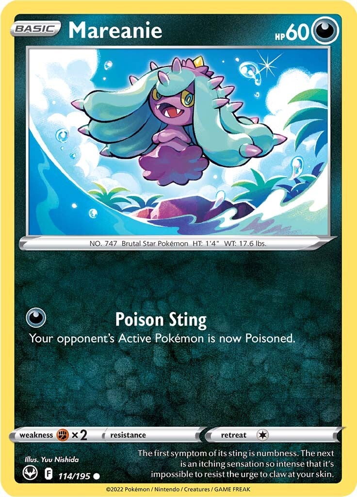 Mareanie (114/195) [Sword & Shield: Silver Tempest] | North Game Den