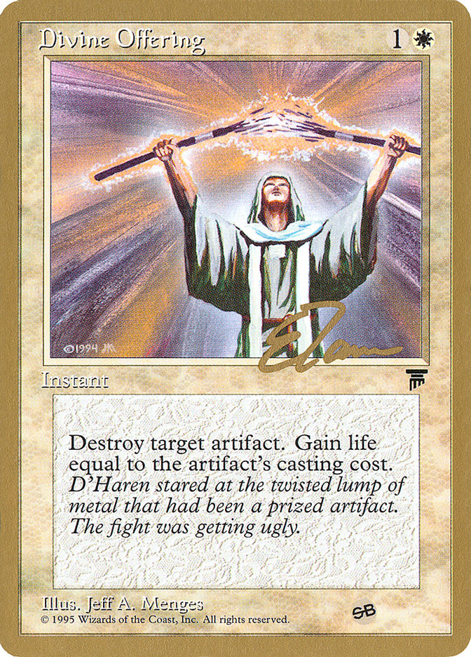 Divine Offering (Eric Tam) (SB) [Pro Tour Collector Set] | North Game Den