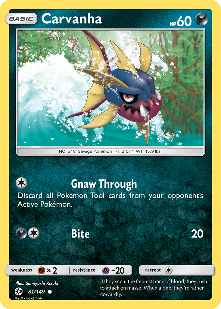 Carvanha (81/149) [Sun & Moon: Base Set] | North Game Den