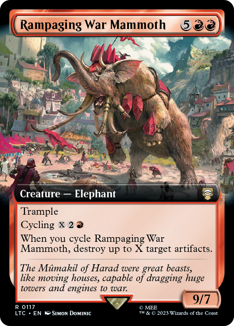 Rampaging War Mammoth (Extended Art) [The Lord of the Rings: Tales of Middle-Earth Commander] | North Game Den