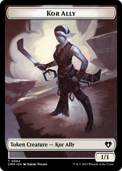 Wall // Kor Ally Double-Sided Token [Commander Masters Tokens] | North Game Den