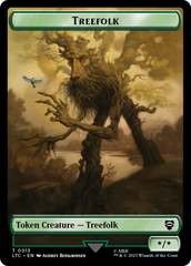Beast // Treefolk Double Sided Token [The Lord of the Rings: Tales of Middle-Earth Commander Tokens] | North Game Den