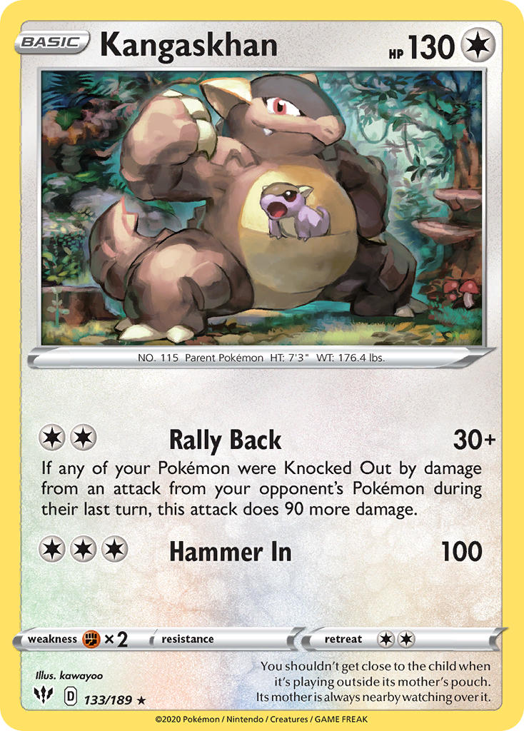 Kangaskhan (133/189) (Theme Deck Exclusive) [Sword & Shield: Darkness Ablaze] | North Game Den