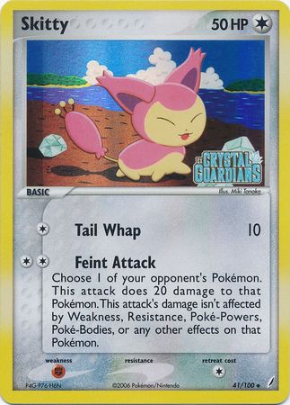 Skitty (41/100) (Stamped) [EX: Crystal Guardians] | North Game Den
