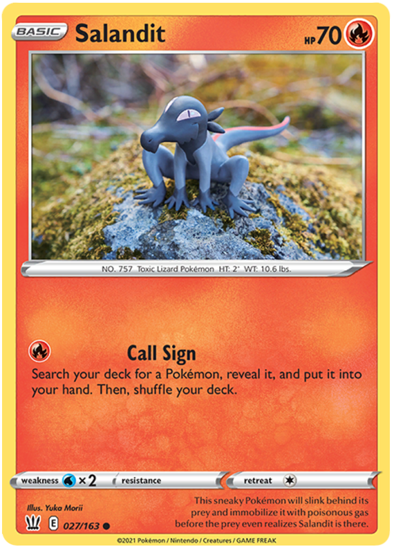 Salandit (027/163) [Sword & Shield: Battle Styles] | North Game Den