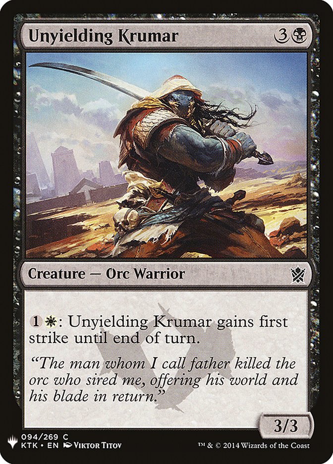 Unyielding Krumar [Mystery Booster] | North Game Den