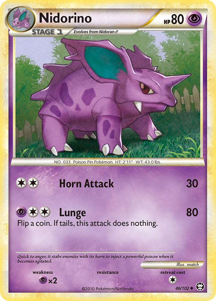 Nidorino (46/102) [HeartGold & SoulSilver: Triumphant] | North Game Den