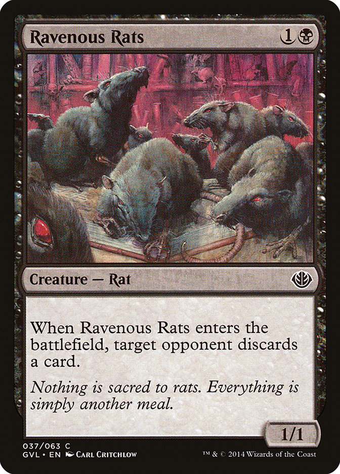 Ravenous Rats (Garruk vs. Liliana) [Duel Decks Anthology] | North Game Den