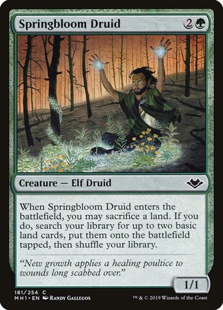 Springbloom Druid [Modern Horizons] | North Game Den