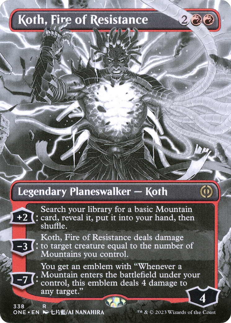 Koth, Fire of Resistance (Borderless Manga) [Phyrexia: All Will Be One] | North Game Den