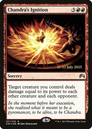 Chandra's Ignition [Magic Origins Promos] | North Game Den