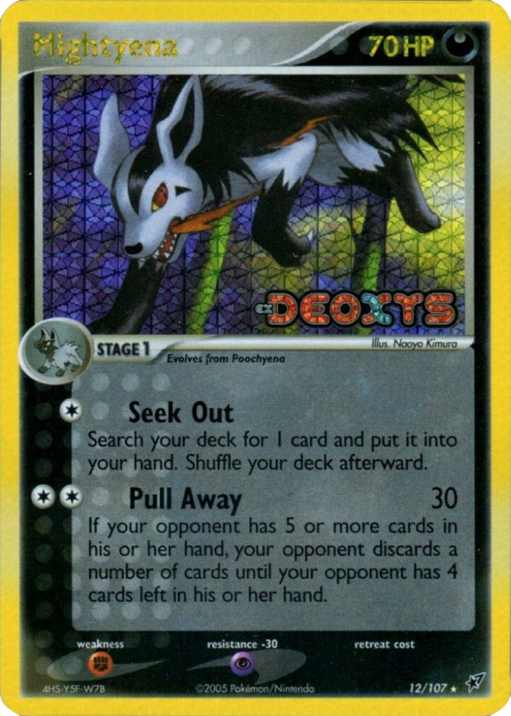 Mightyena (12/107) (Stamped) [EX: Deoxys] | North Game Den